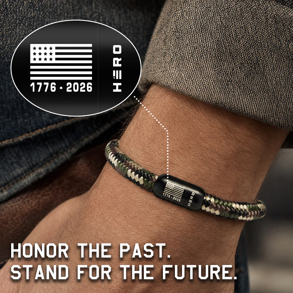 Special Military Appreciation Month Offer (Med, Lg, XL ONLY) -250 Years Of Freedom Camo Paracord Bracelet - Image 5