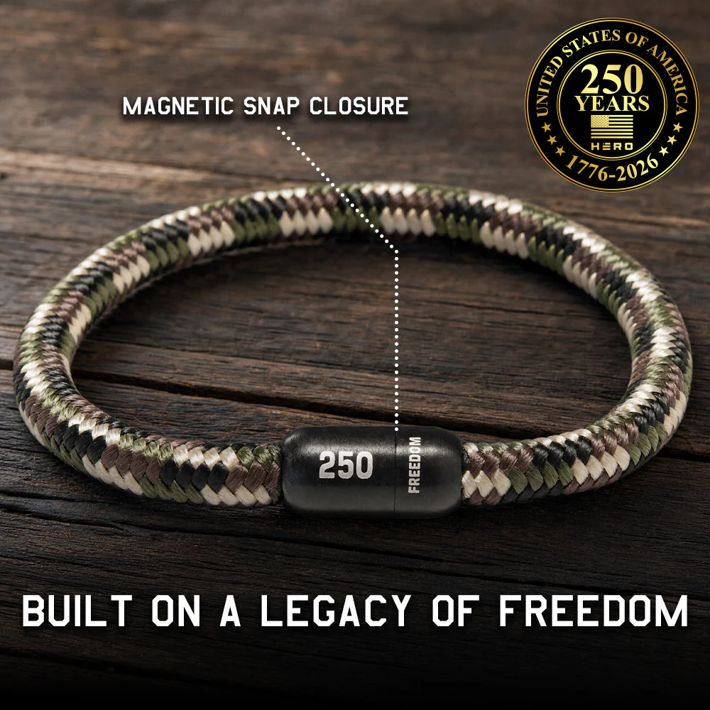 Special Military Appreciation Month Offer (Med, Lg, XL ONLY) -250 Years Of Freedom Camo Paracord Bracelet - Image 6