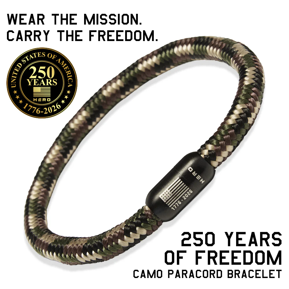 Special Military Appreciation Month Offer (Med, Lg, XL ONLY) -250 Years Of Freedom Camo Paracord Bracelet - Image 8