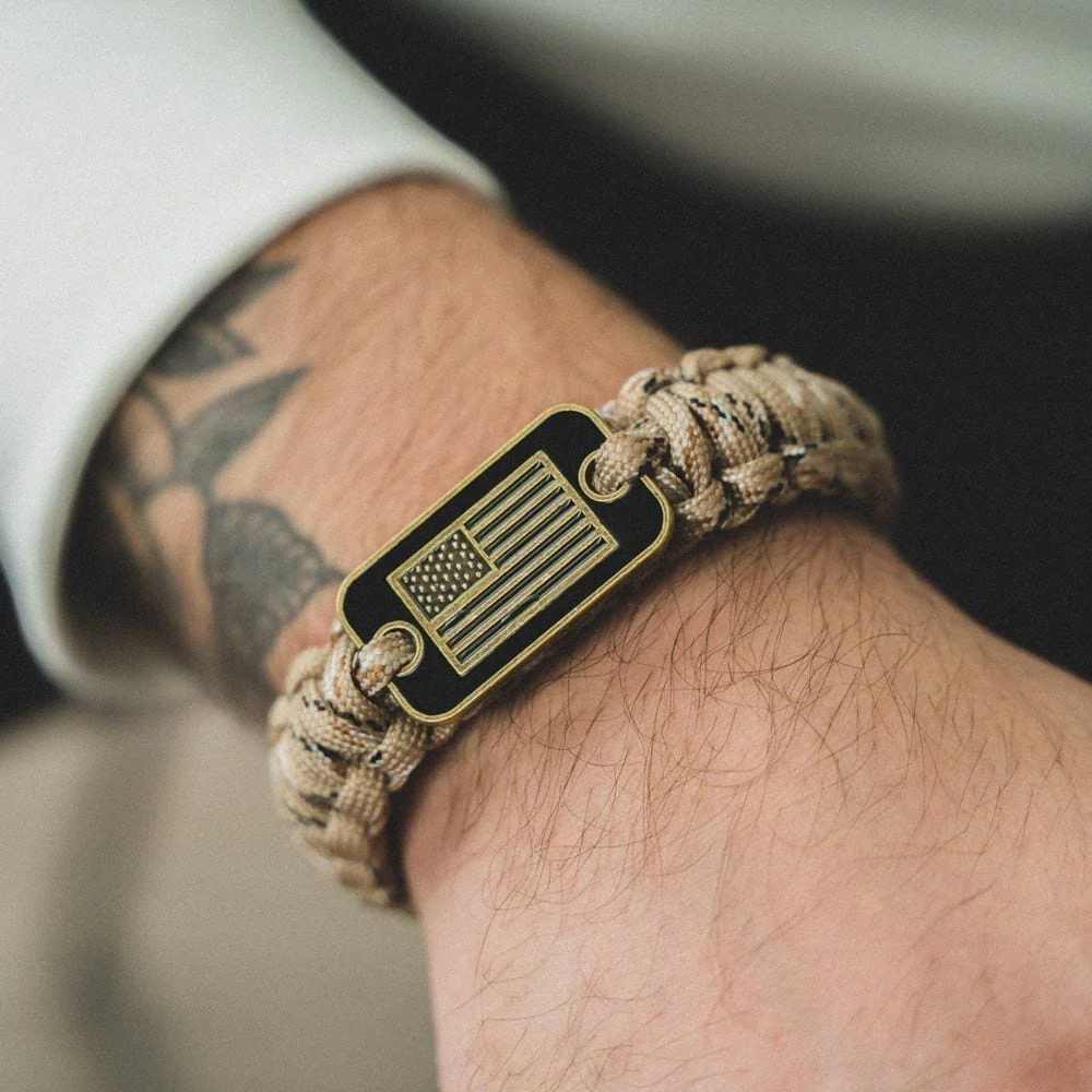 Band Of Brothers Desert Camo Paracord Bracelets - Set of 3 - Image 5