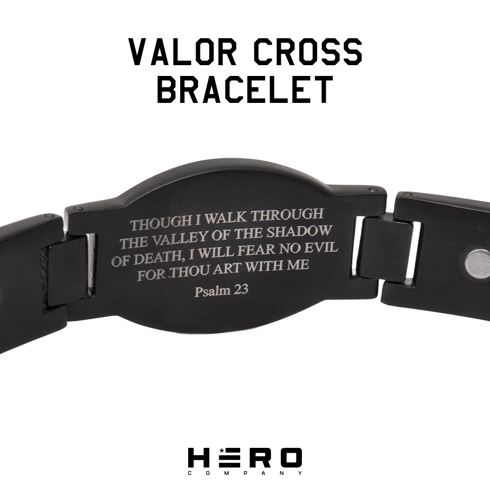 Valor Cross Magnetic Black Bracelet - Image 3