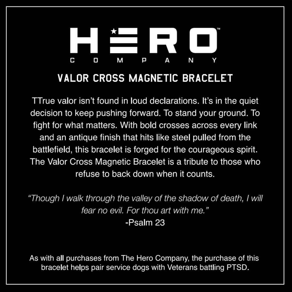 Valor Cross Magnetic Black Bracelet - Image 8