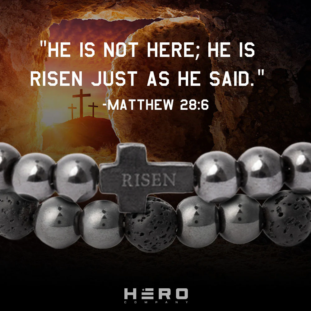 Easter He Is Risen Set-  He is Risen & Invictus Unconquered Bracelet Set : Helps Pair Veterans With A Service Dog Or Shelter Dog - Image 8
