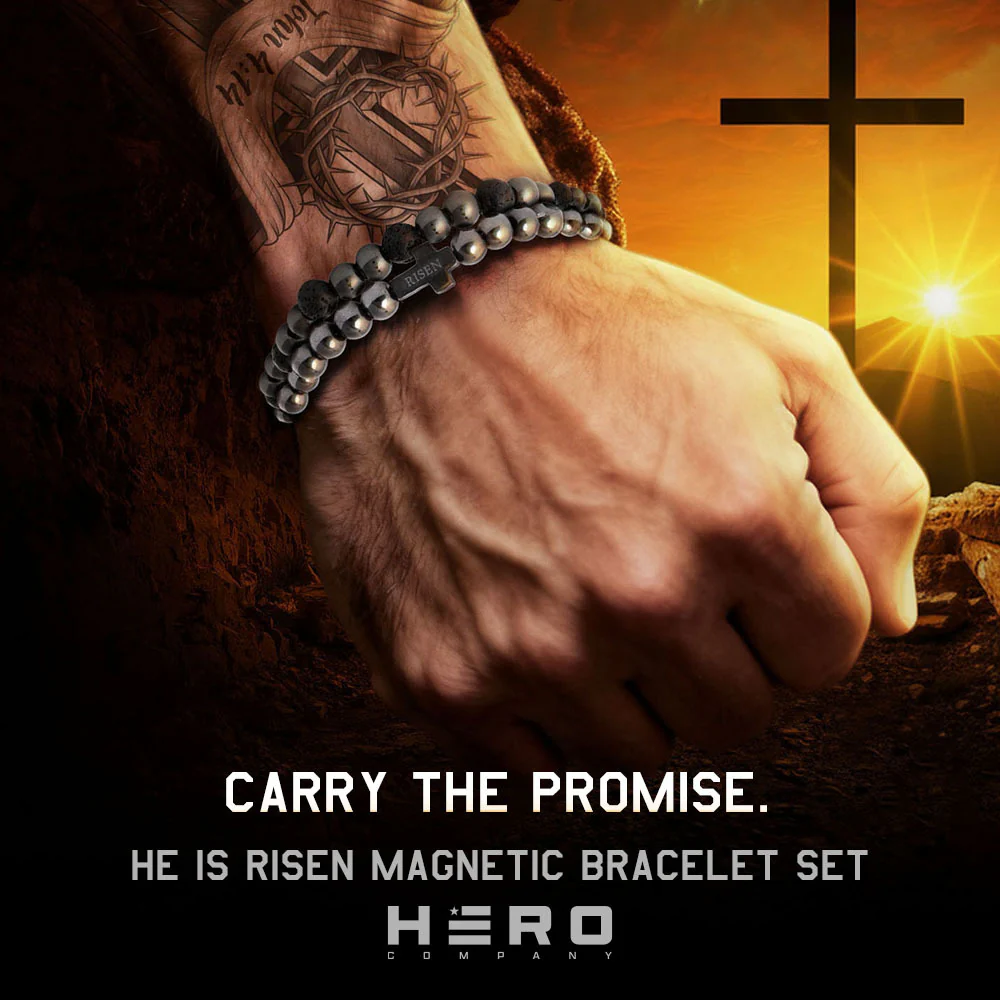 Easter He Is Risen Set-  He is Risen & Invictus Unconquered Bracelet Set : Helps Pair Veterans With A Service Dog Or Shelter Dog - Image 6