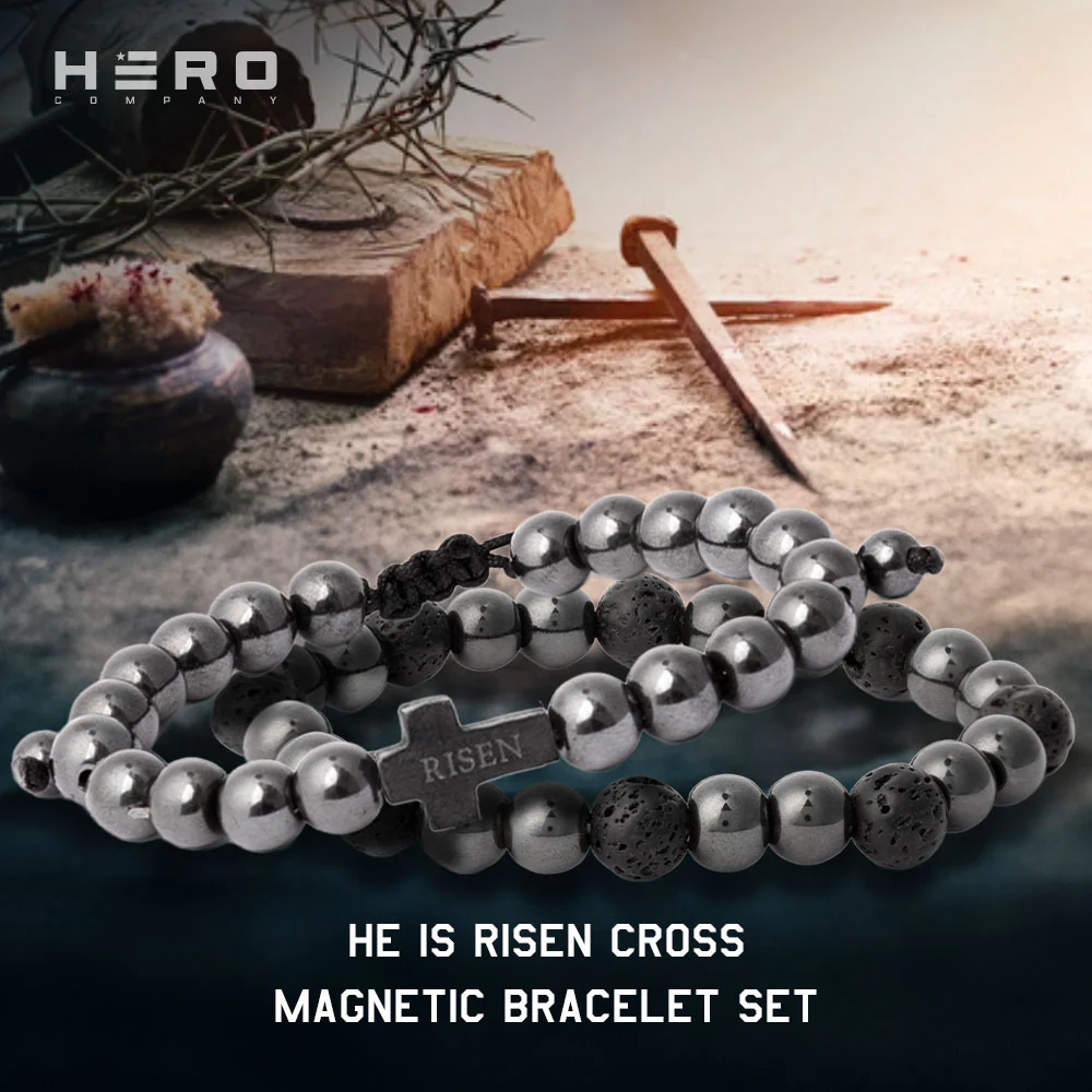 Easter He Is Risen Set-  He is Risen & Invictus Unconquered Bracelet Set : Helps Pair Veterans With A Service Dog Or Shelter Dog - Image 7