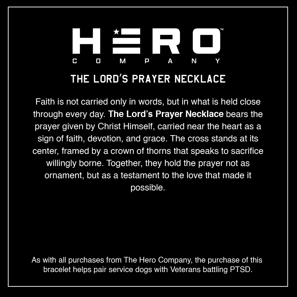Deal 33% Off! The Lord’s Prayer Crown of Thorns Necklace - Helps Pair Veterans With A Service Dog Or Shelter Dog - Image 10