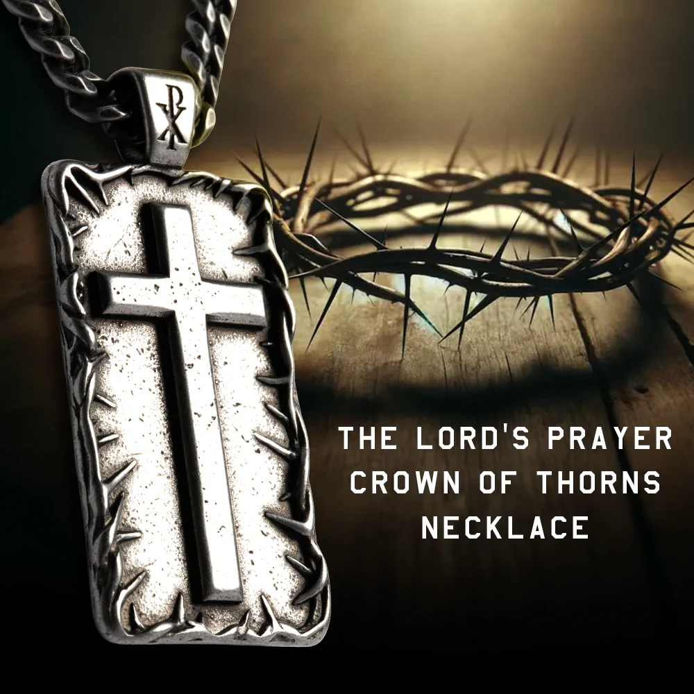Deal 33% Off! The Lord’s Prayer Crown of Thorns Necklace - Helps Pair Veterans With A Service Dog Or Shelter Dog