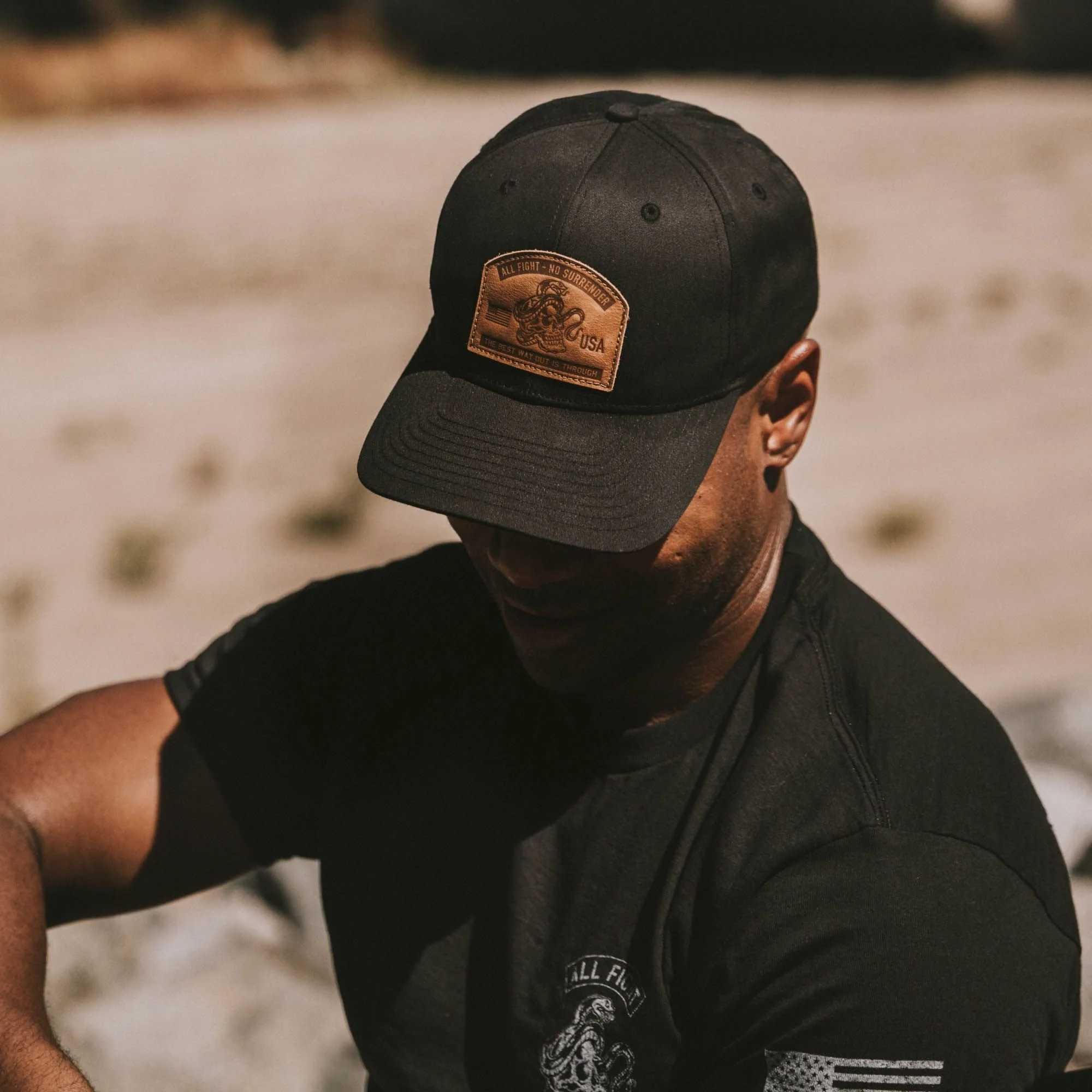 Limited Time Offer -  All Fight - No Surrender Baseball Cap-  Leather Patch - Image 9