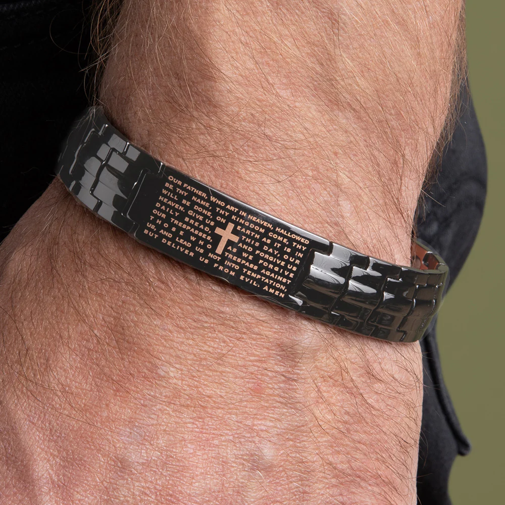 Deal 33% Off! Power of the Lord’s Prayer Magnetic Copper Bracelet : Helps Pair Veterans With A Service Dog Or Shelter Dog - Image 2