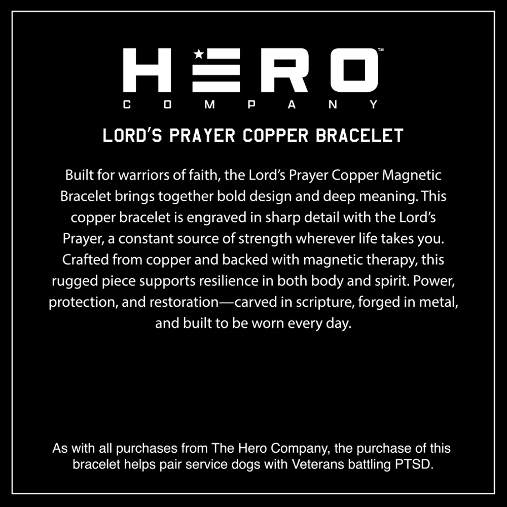 Deal 33% Off! Power of the Lord’s Prayer Magnetic Copper Bracelet : Helps Pair Veterans With A Service Dog Or Shelter Dog - Image 4