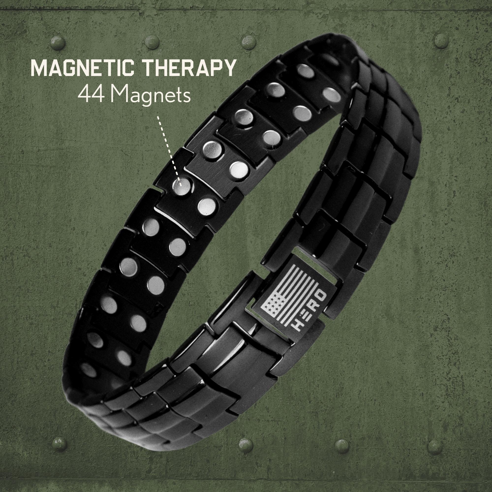 FREE Sherman Tank Track Titanium Magnetic Bracelet with Purchase of Hero Company American Flag Dogs & Freedom Black Tee - Image 9