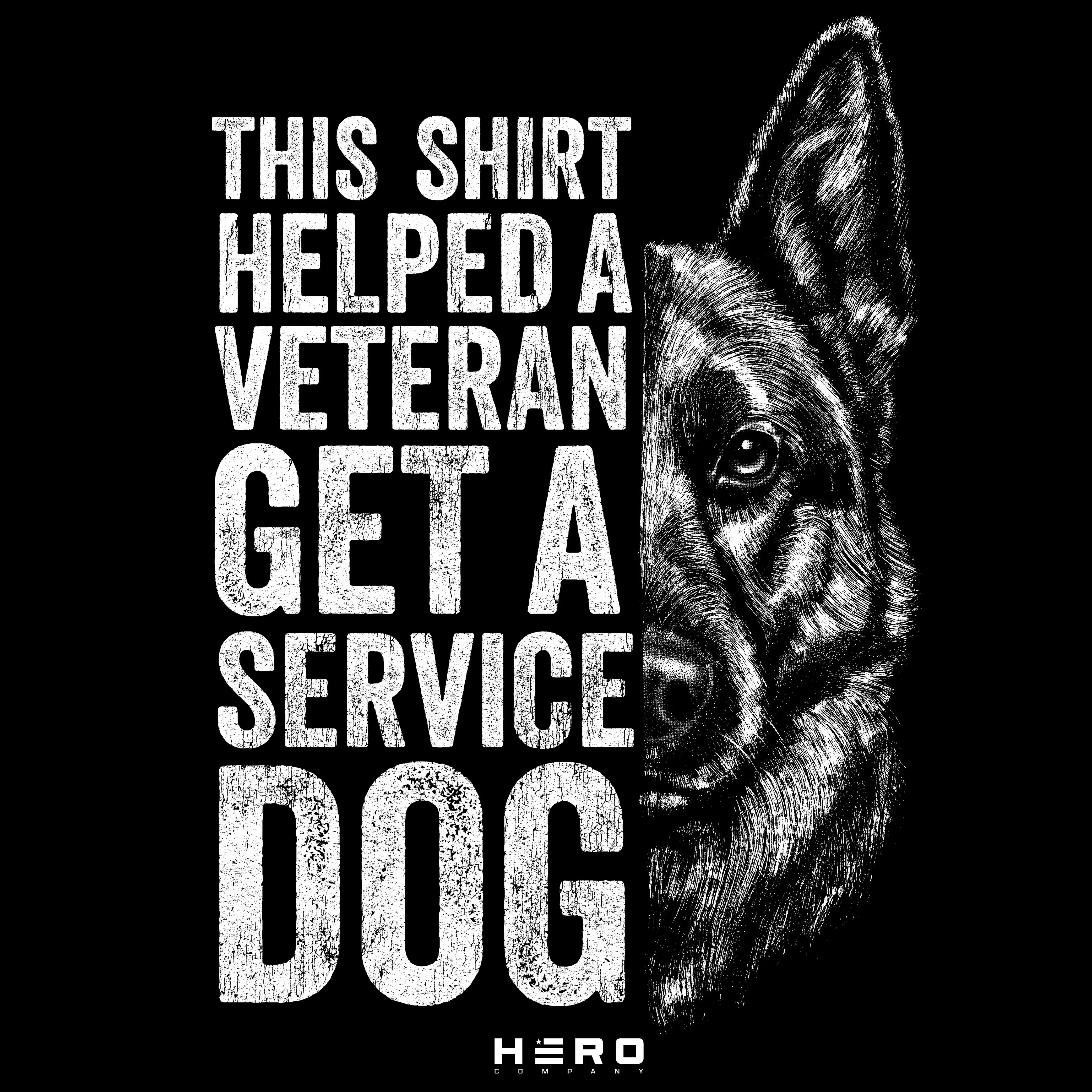 This Shirt Helped A Veteran Get A Service Dog - Shepherd Black Tee - Image 3