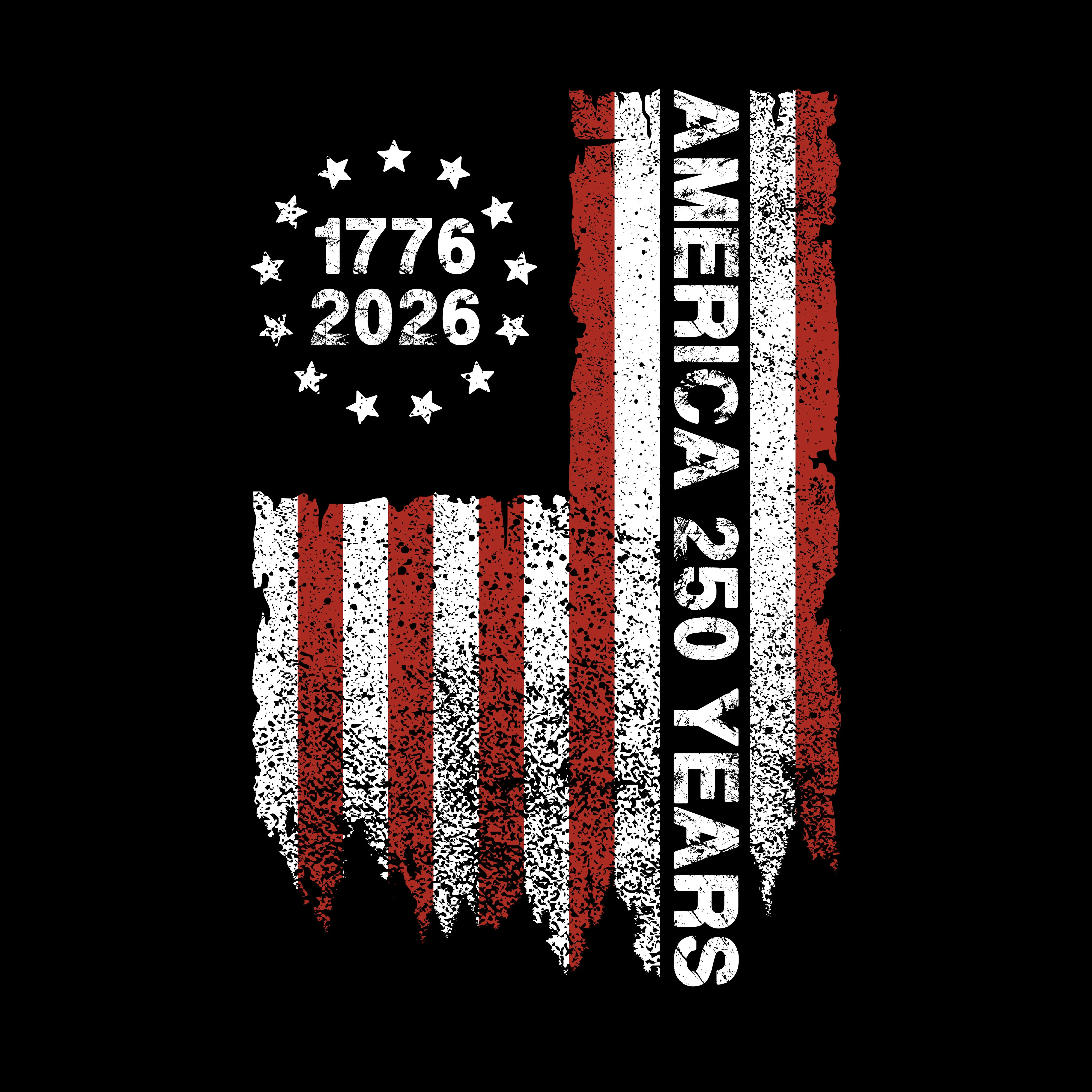 Hero Company Men's 250th Anniversary 1776-2026 Black Tee - Image 3