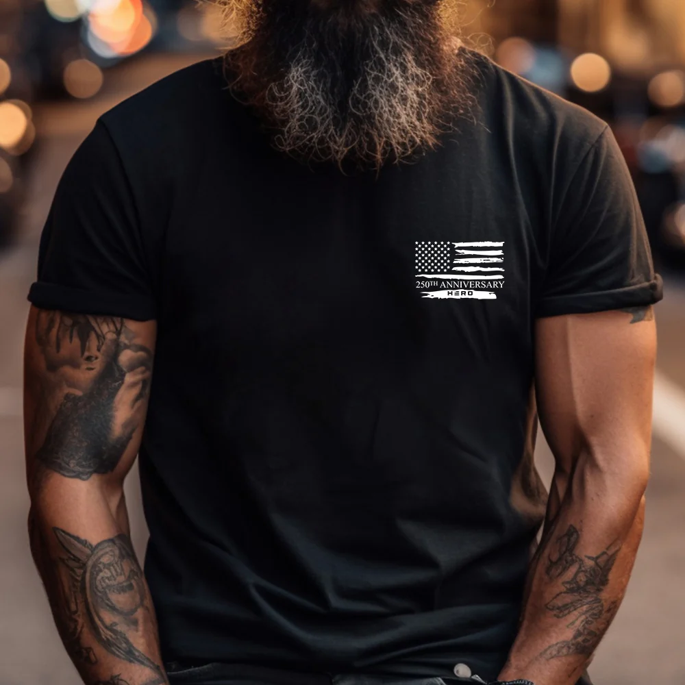 Hero Company Men's 250th Declaration Of Independence Black Tee - Image 3