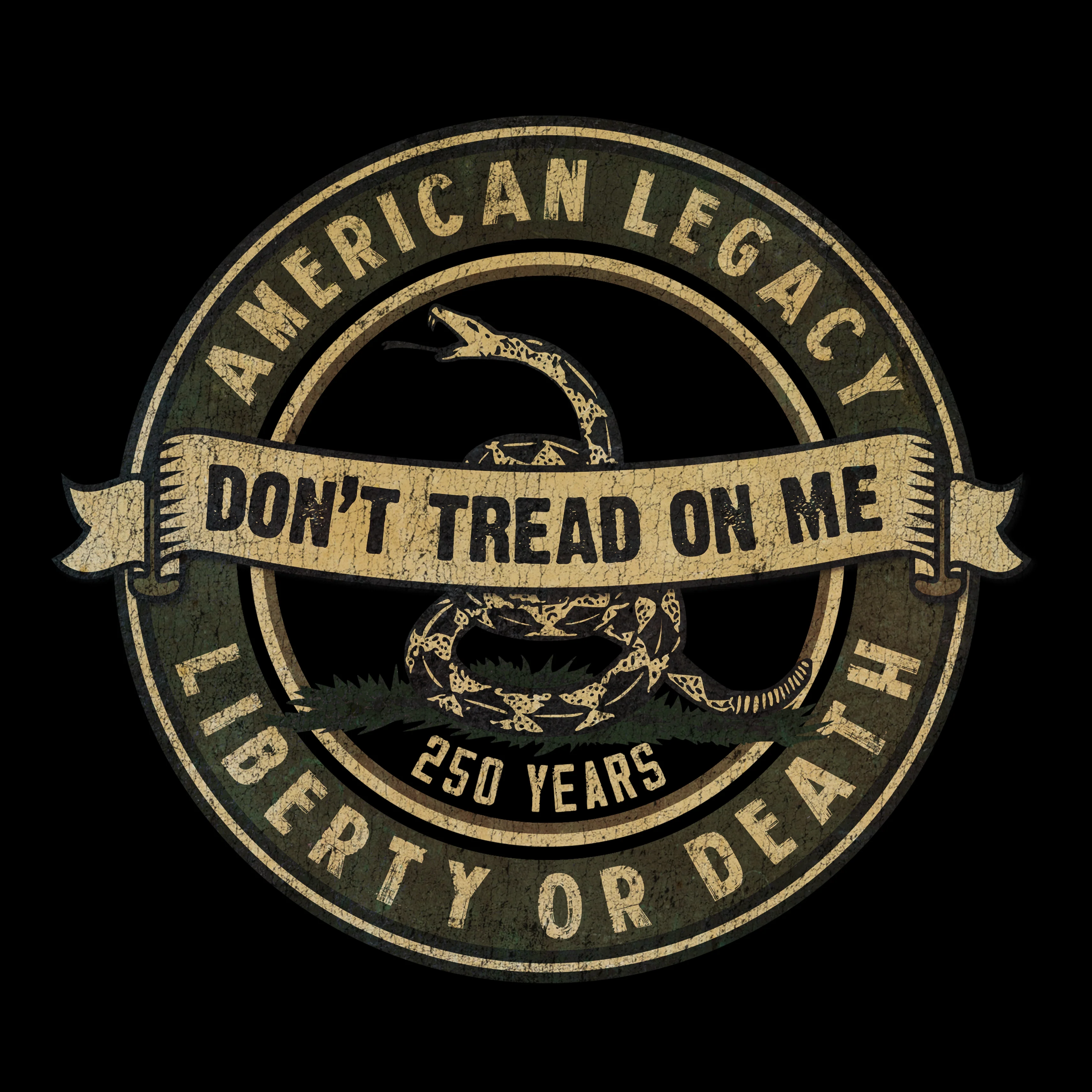 Hero Company Men's American Legacy 250 Years Black Tee - Image 2