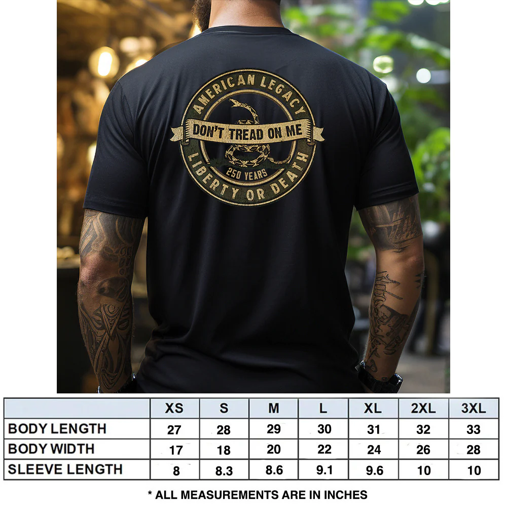Hero Company Men's American Legacy 250 Years Black Tee - Image 4