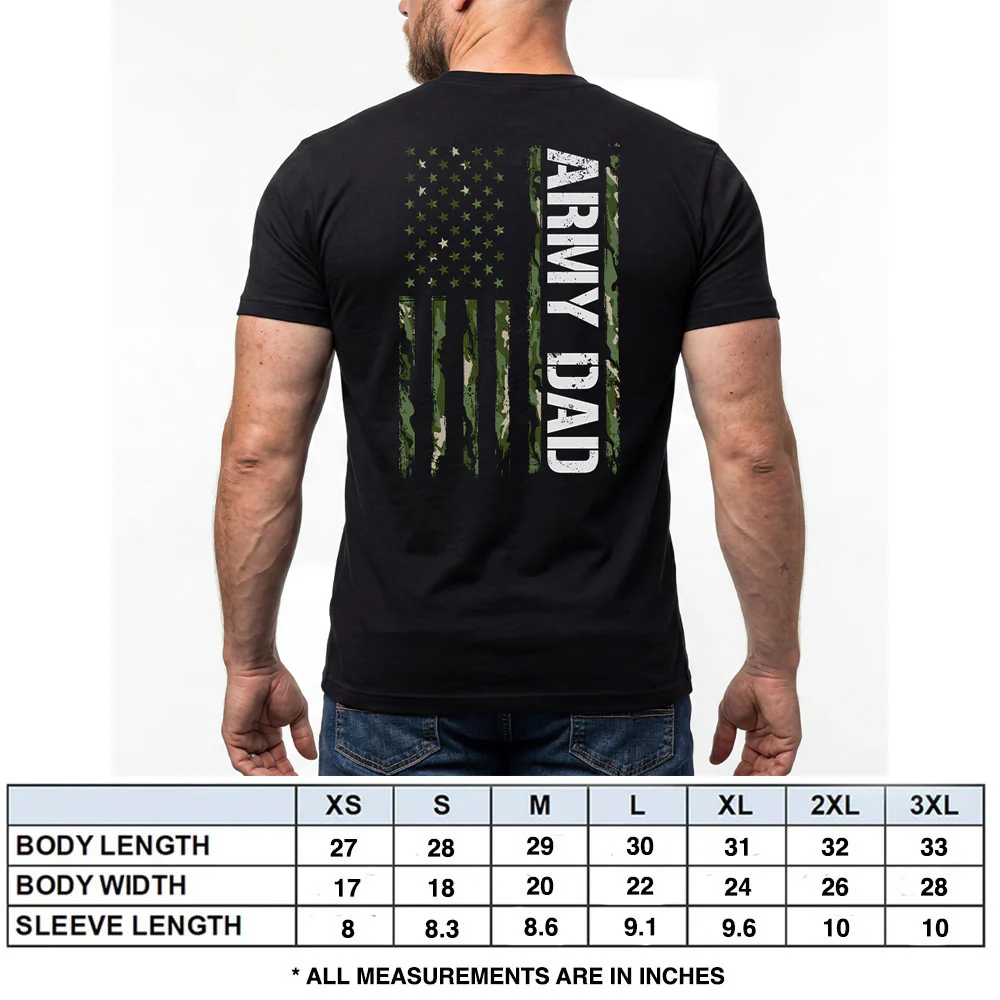 Hero Company Men's Army Dad Black Tee - Image 5