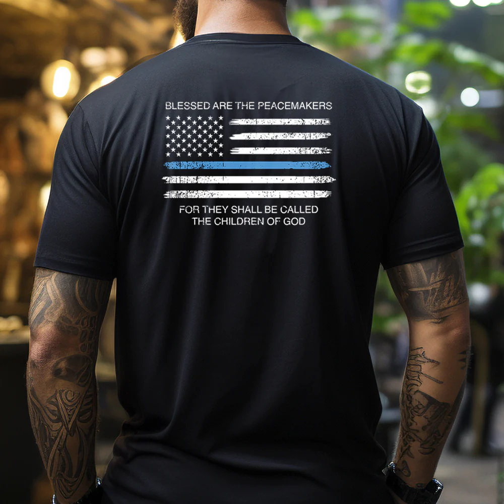 Thin Blue Line - Blessed Are The Peacemakers Black Tee