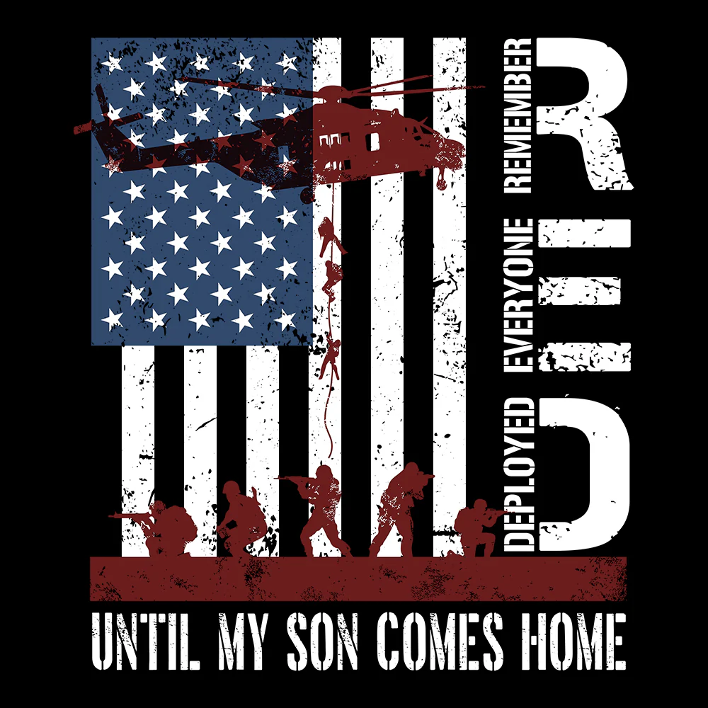 Hero Company Men's Until My Son Comes Home Black Tee - Image 4
