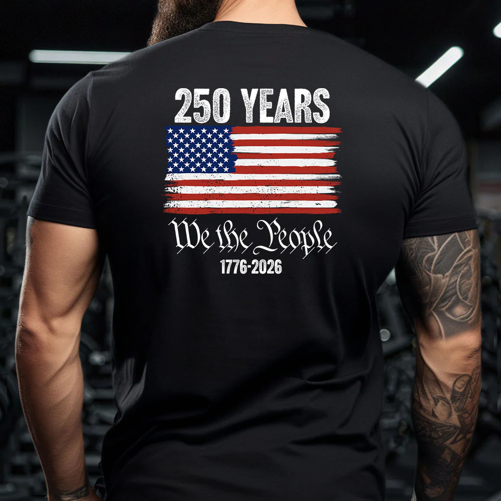 Hero Company Men's We The People 250th Anniversary Black Tee
