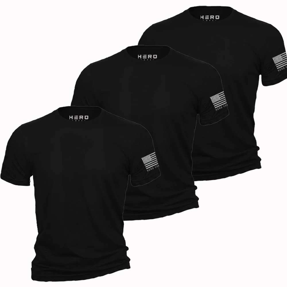 Hero Core Basics Logo T-shirt 3 Pack (Black)