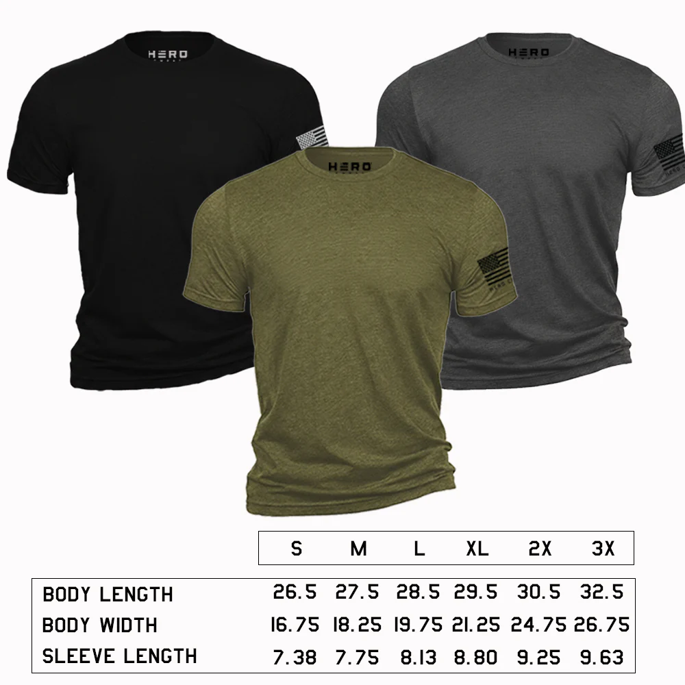 Hero Core Basics Logo T-shirt 3 Pack (Black) - Image 4