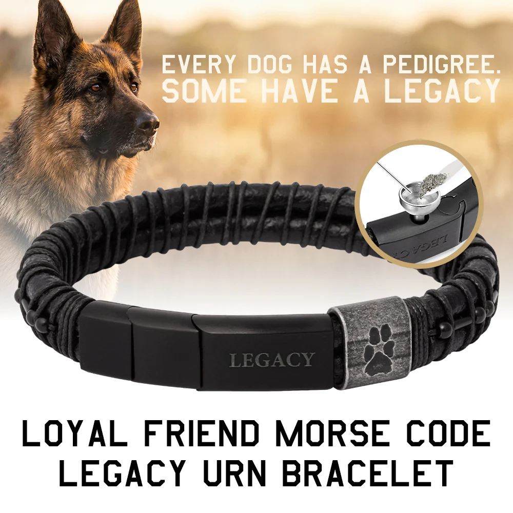 Loyal Friend Morse Code Legacy Urn Bracelet