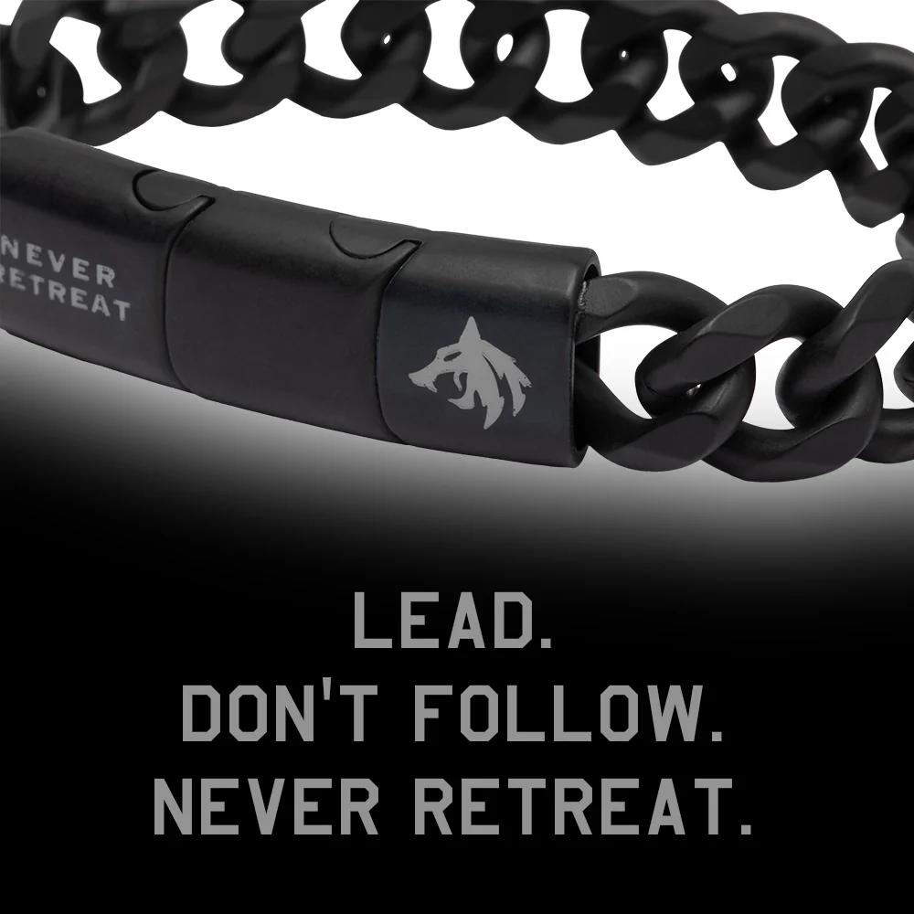 Military Appreciation DEAL! R.E.D. Tiger's Eye Never Forget Bracelet and Never Retreat Alpha Wolf Cuban Link Necklace: Helps Pair Veterans With A Service Dog Or Shelter Dog - Image 15