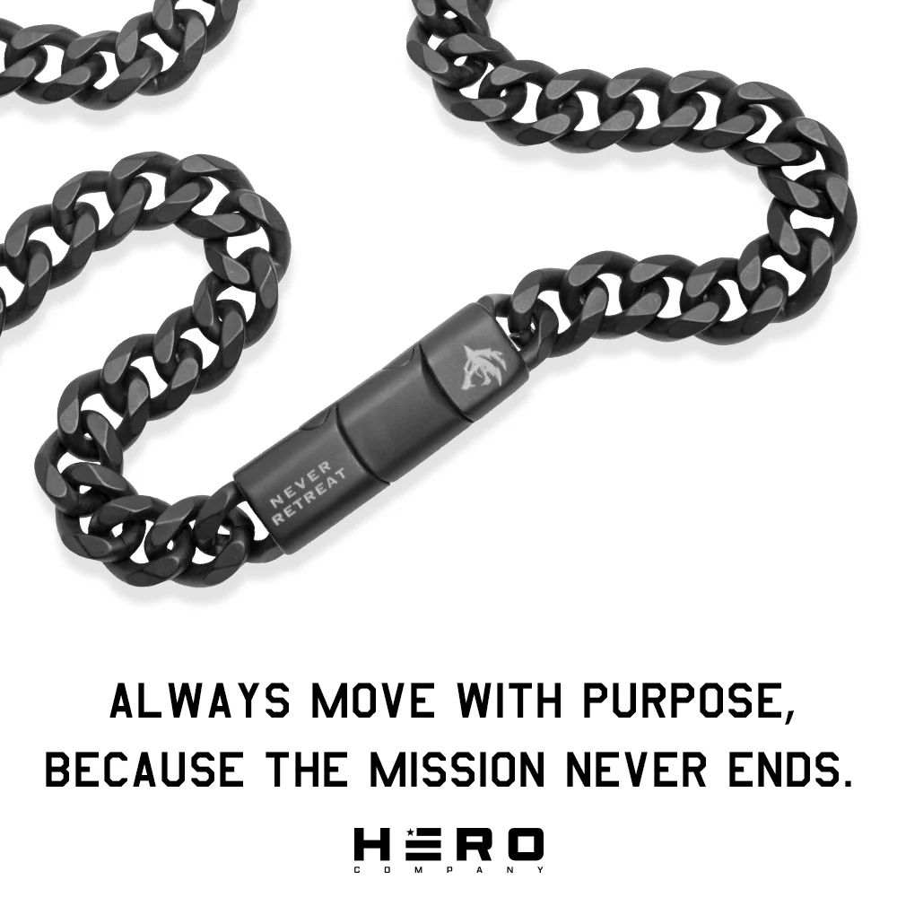 Military Appreciation DEAL! R.E.D. Tiger's Eye Never Forget Bracelet and Never Retreat Alpha Wolf Cuban Link Necklace: Helps Pair Veterans With A Service Dog Or Shelter Dog - Image 16