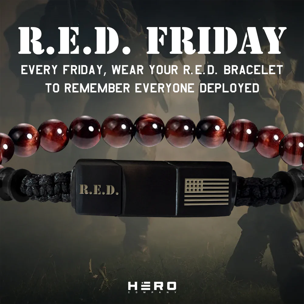 Military Appreciation DEAL! R.E.D. Tiger's Eye Never Forget Bracelet and Never Retreat Alpha Wolf Cuban Link Necklace: Helps Pair Veterans With A Service Dog Or Shelter Dog - Image 4