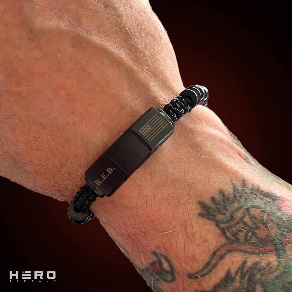Military Appreciation DEAL! R.E.D. Tiger's Eye Never Forget Bracelet and Never Retreat Alpha Wolf Cuban Link Necklace: Helps Pair Veterans With A Service Dog Or Shelter Dog - Image 5