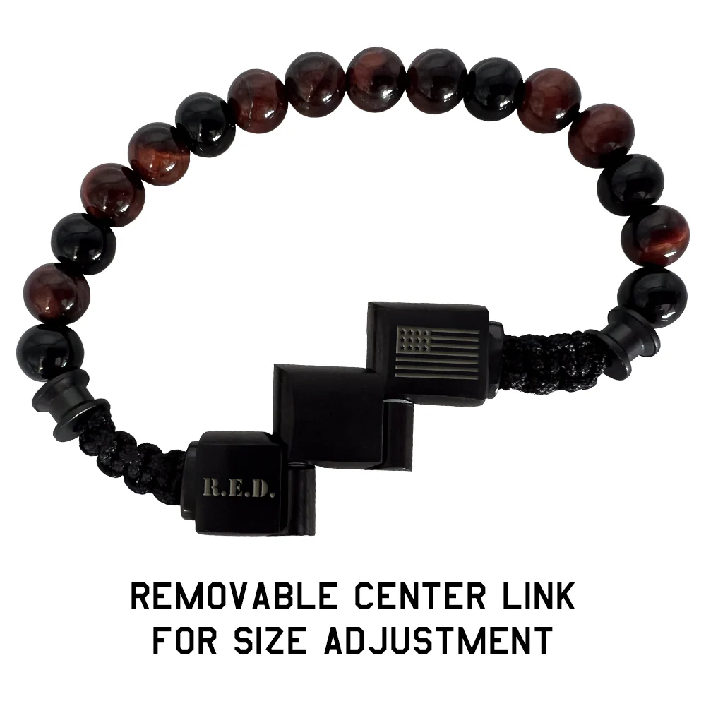 Military Appreciation DEAL! R.E.D. Tiger's Eye Never Forget Bracelet and Never Retreat Alpha Wolf Cuban Link Necklace: Helps Pair Veterans With A Service Dog Or Shelter Dog - Image 9