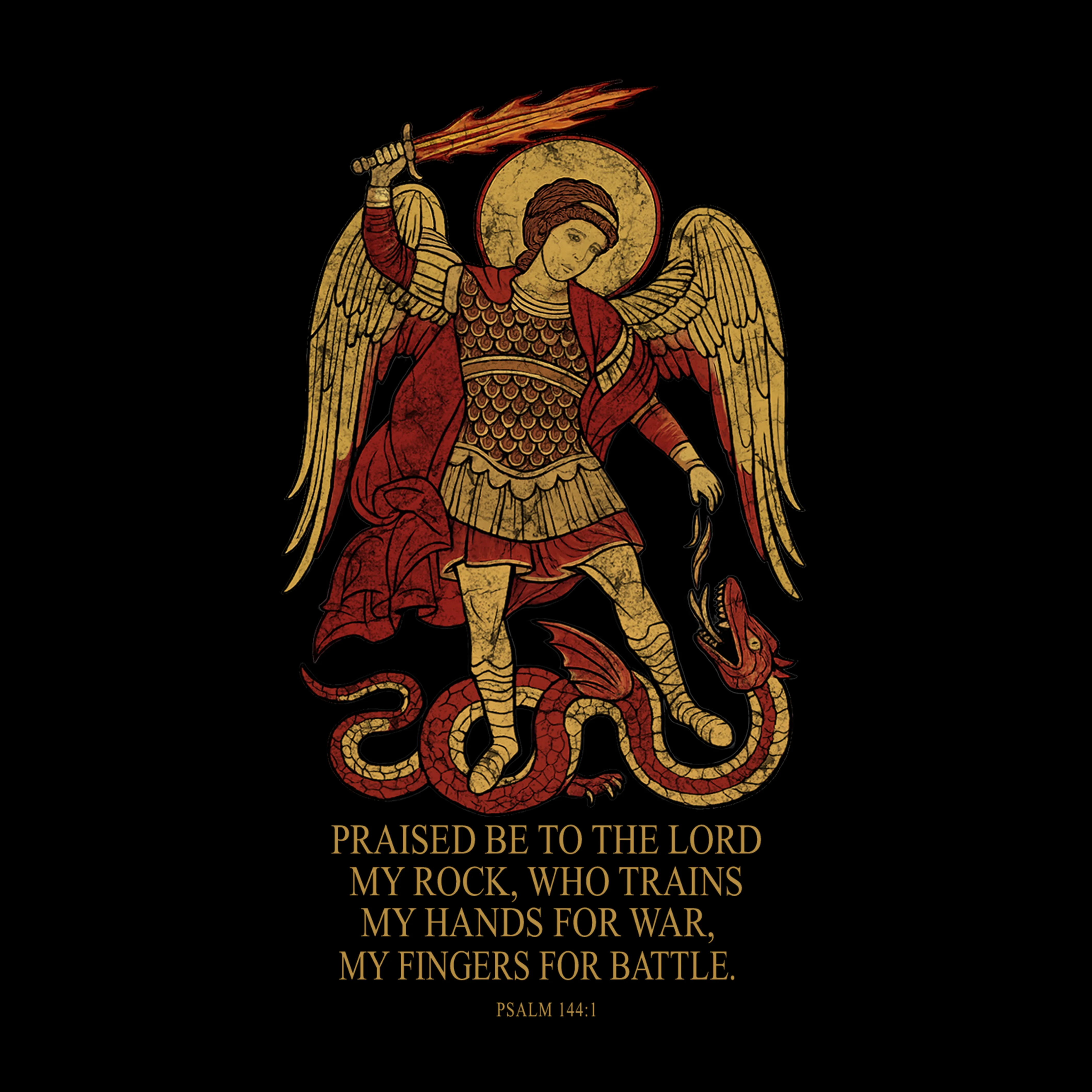 Forged In Faith & Battle Black Tee - Image 3